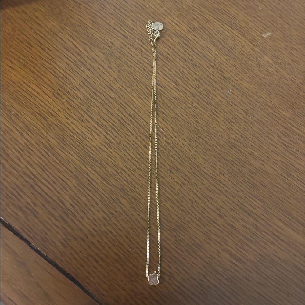 Gold Apple necklace
